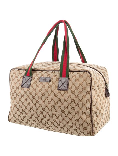 gucci canvas duffle bag|genuine Gucci duffle bags.